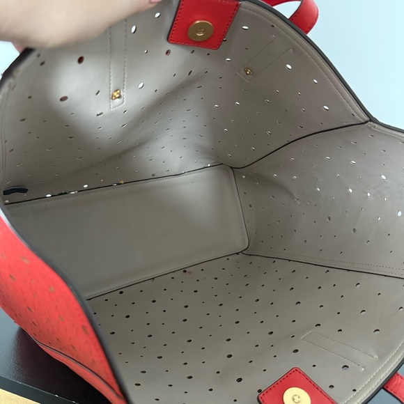 Cole Haan red leather large Natalie tote bag - Picture 3 of 3